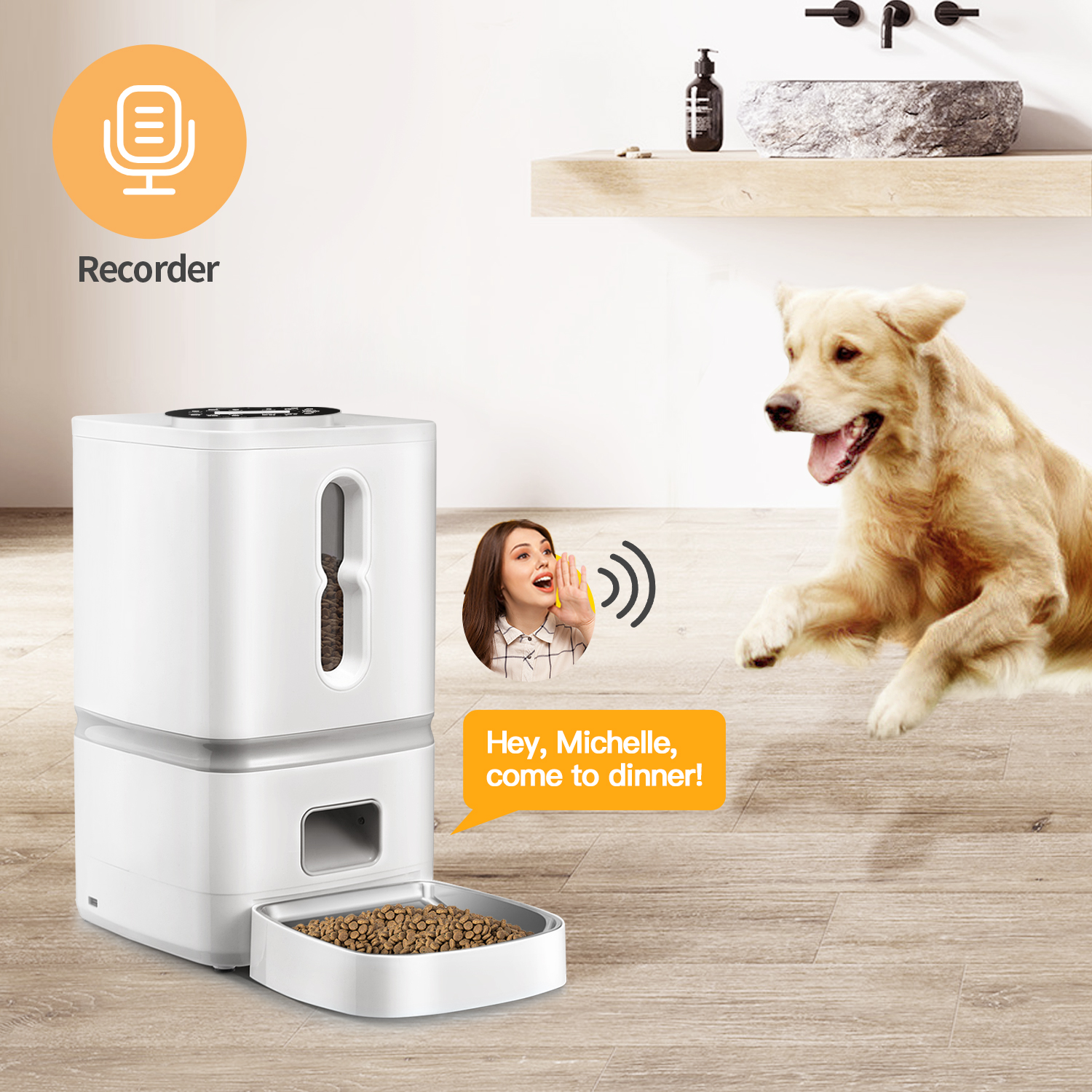 7L iPeti Automatic Dog Feeder Food Dispenser