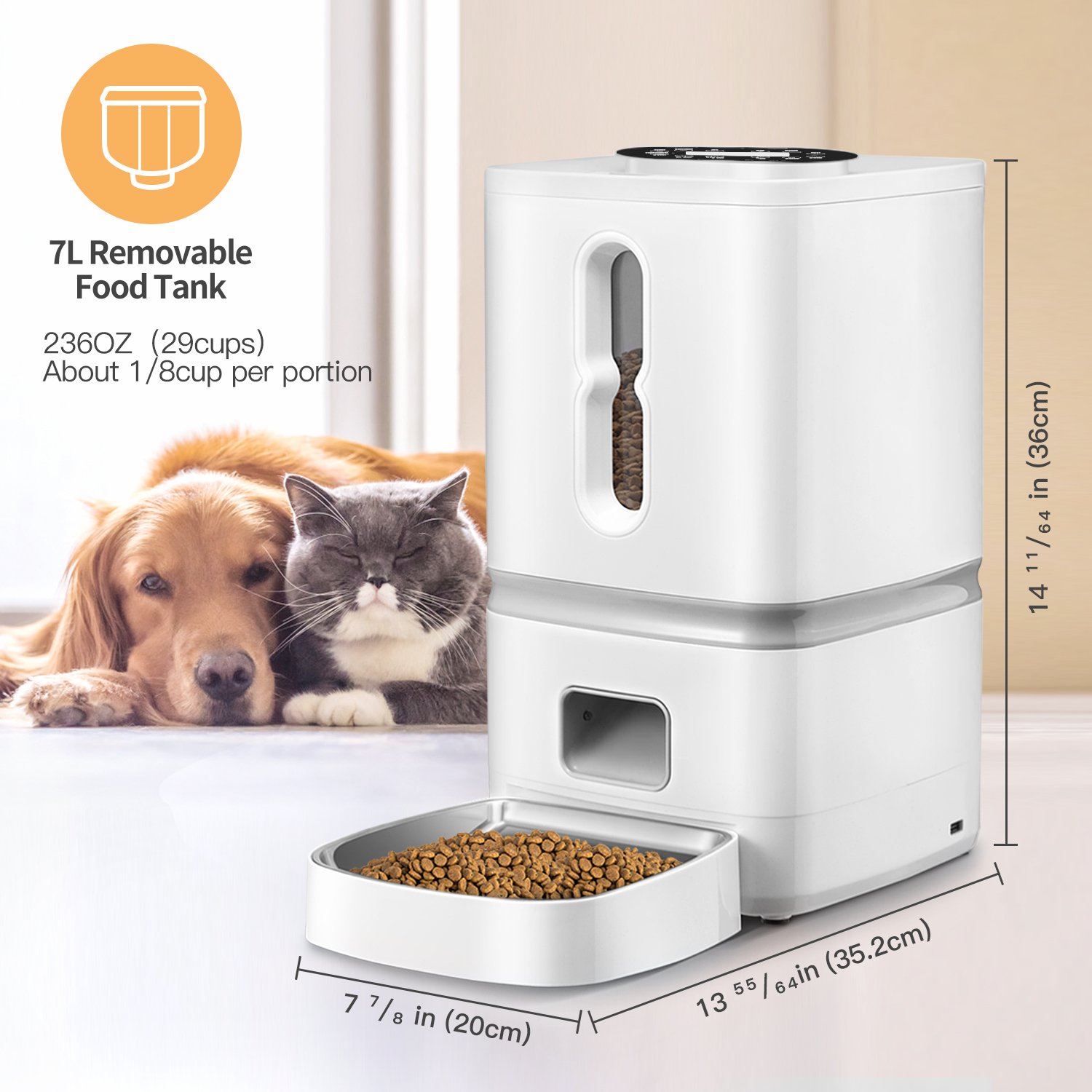 7L iPeti Automatic Dog Feeder Food Dispenser