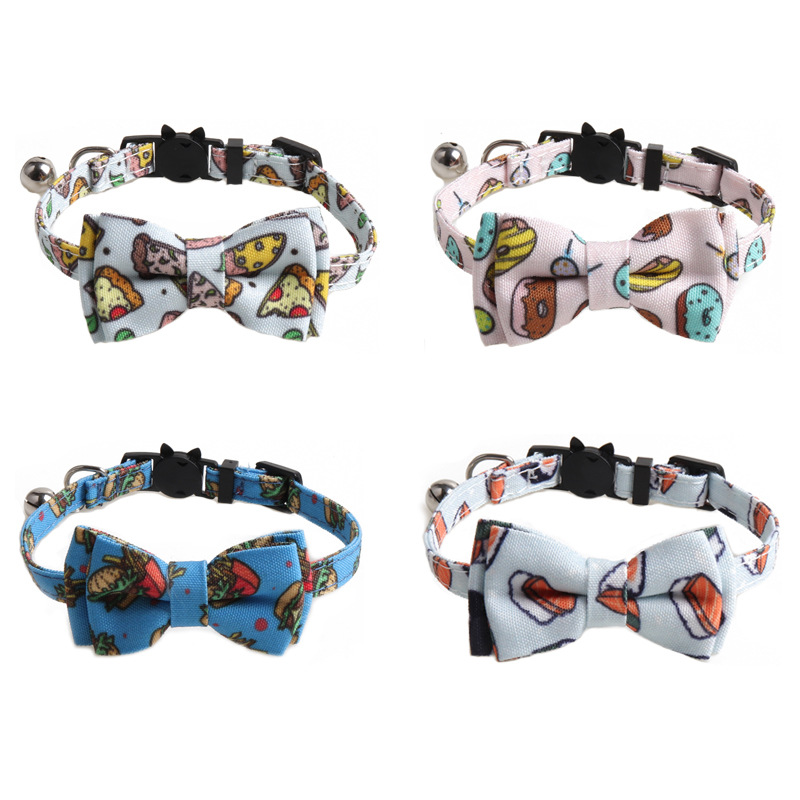 Dog Collar Adjustable Necklace Bowtie 