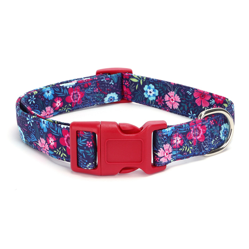 Dogs Collar Cute Flower Dog Collars for Girl Female Small Medium Large Dogs with Flower Charms L