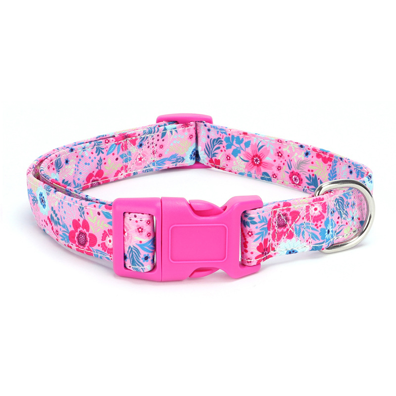 Dogs Collar Cute Flower Dog Collars for Girl Female Small Medium Large Dogs with Flower Charms L