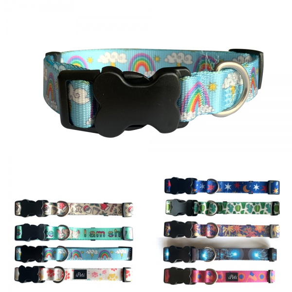 Hot selling high quality dog collar with bone shape buckle