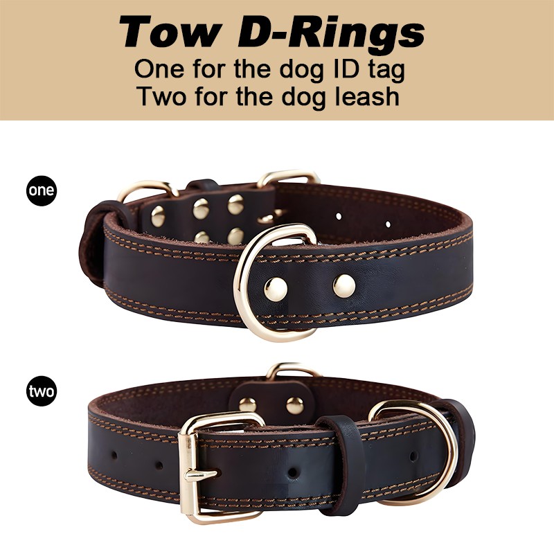 Dog Collar, Genuine Leather Dog Collar