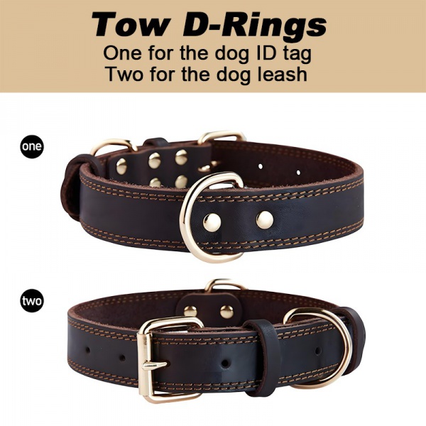 Dog Collar, Genuine Leather Dog Collar
