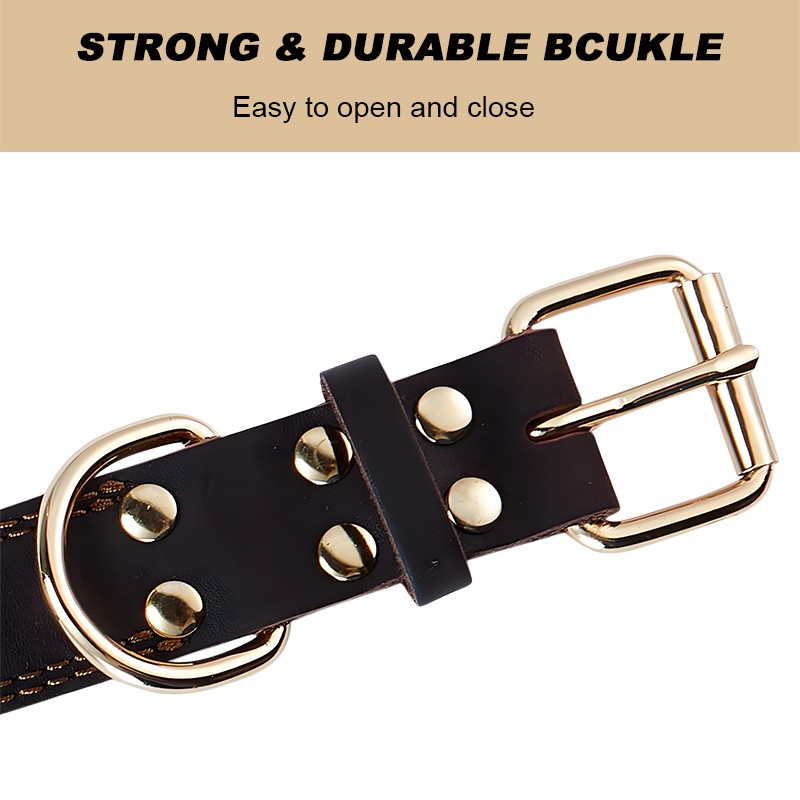 Dog Collar, Genuine Leather Dog Collar