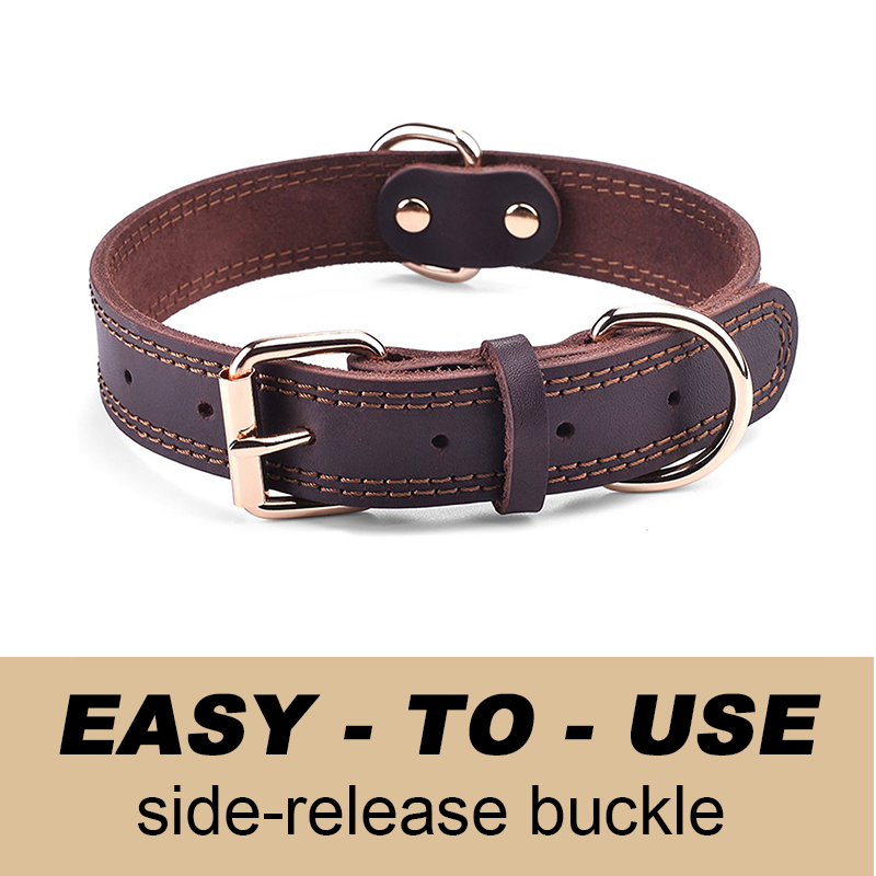 Dog Collar, Genuine Leather Dog Collar