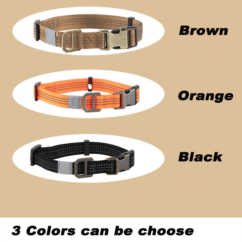 Adjustable Nylon Webbing Collars for Dogs