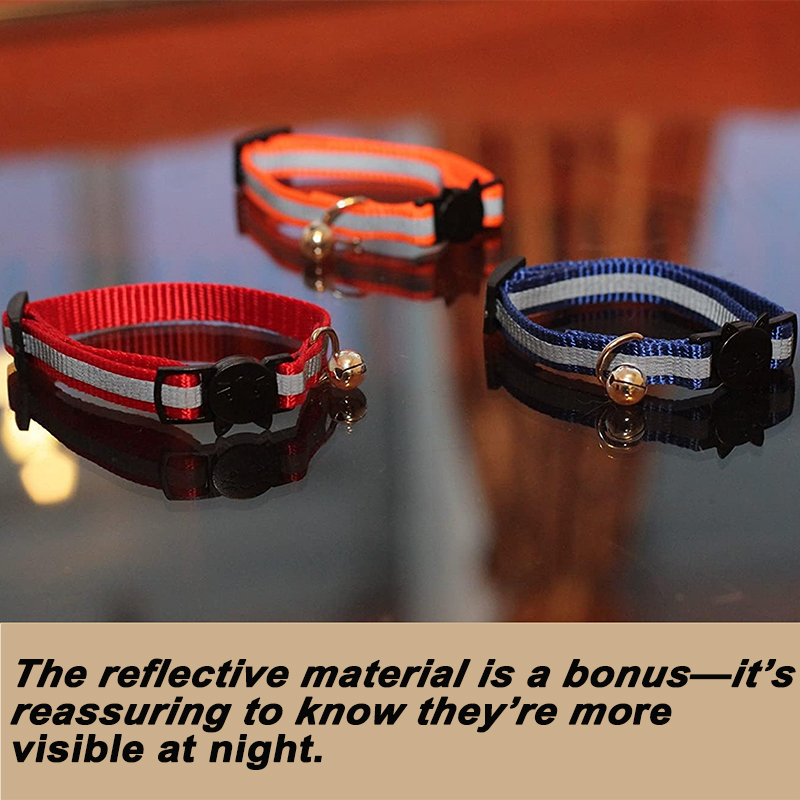 Reflective Cat Collar with Bell