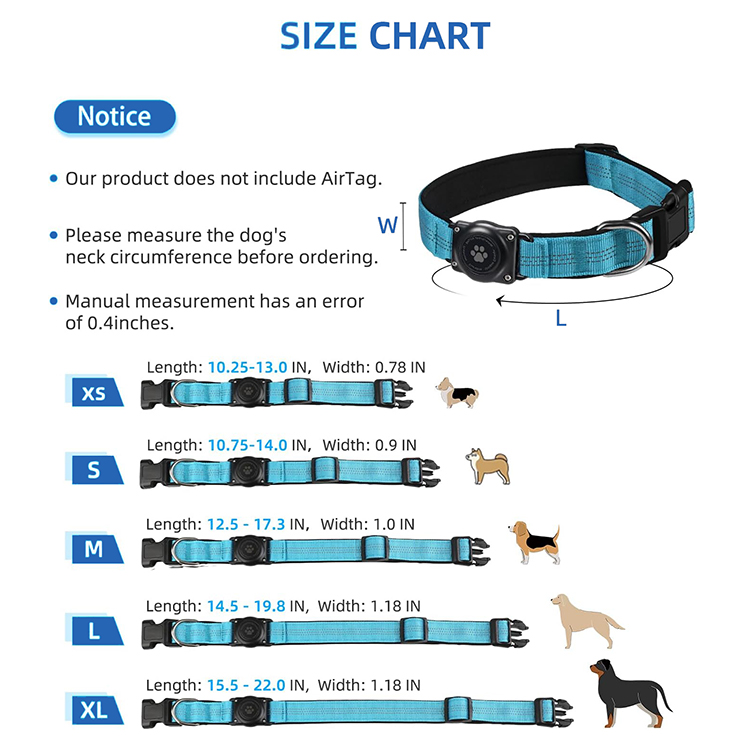 dog collar with apple airtag