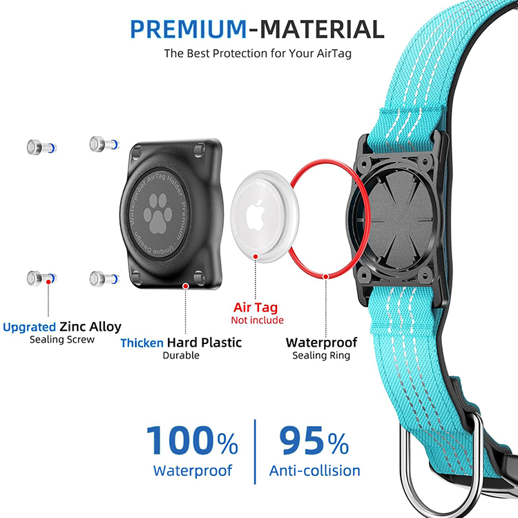 dog collar with apple airtag