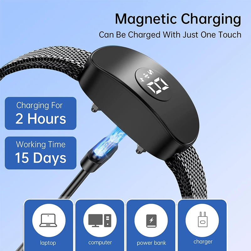 Magnetic Charging Anti Bark Dog Collar