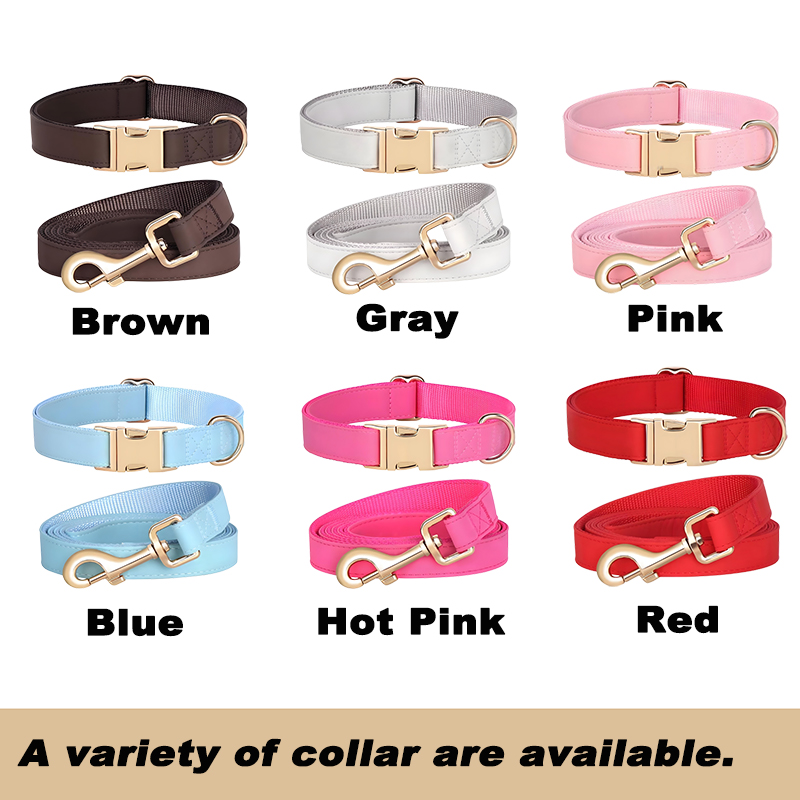 Soft Dog Collar and Leash Set