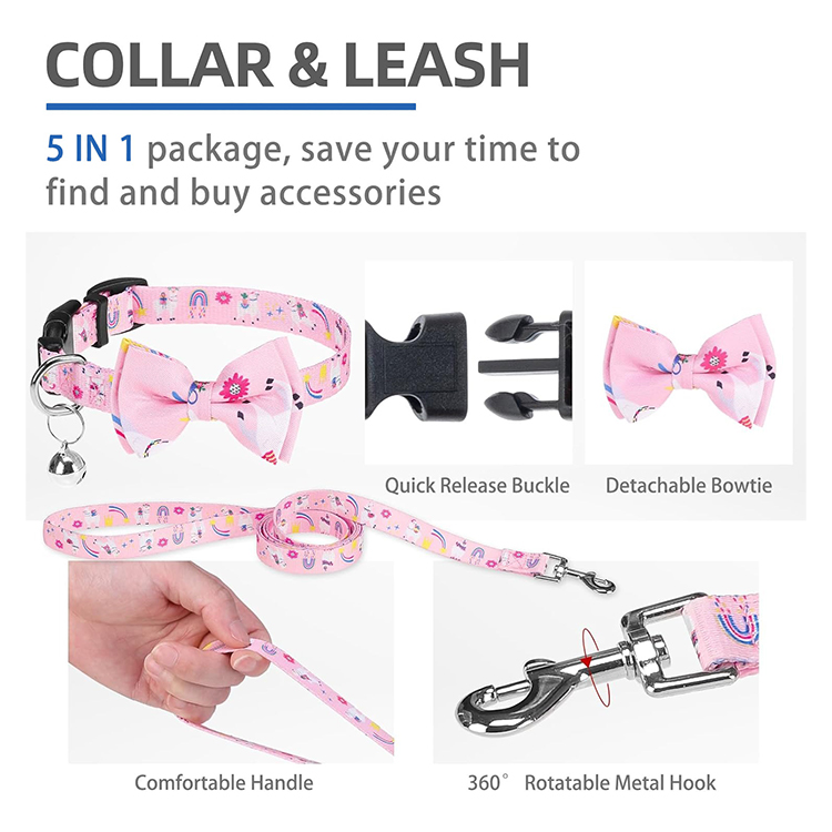 Wholesale 5-in-1 Dog Harness Leash Collar Set
