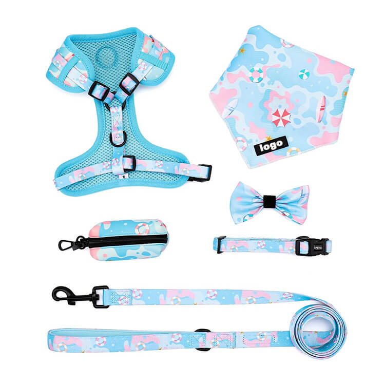  Matching Harness Collar and Leash Set 