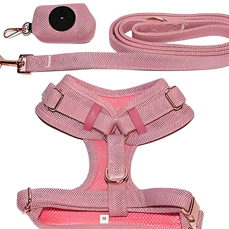 pink puppy harness and lead sets wholesale