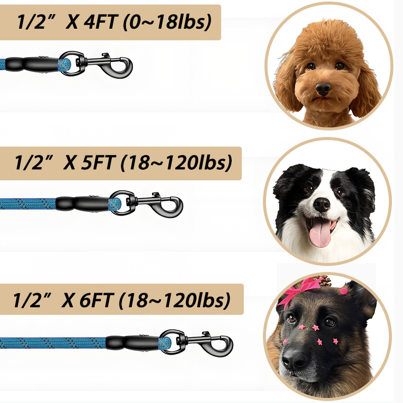 Reflective Rope Dog leashes  