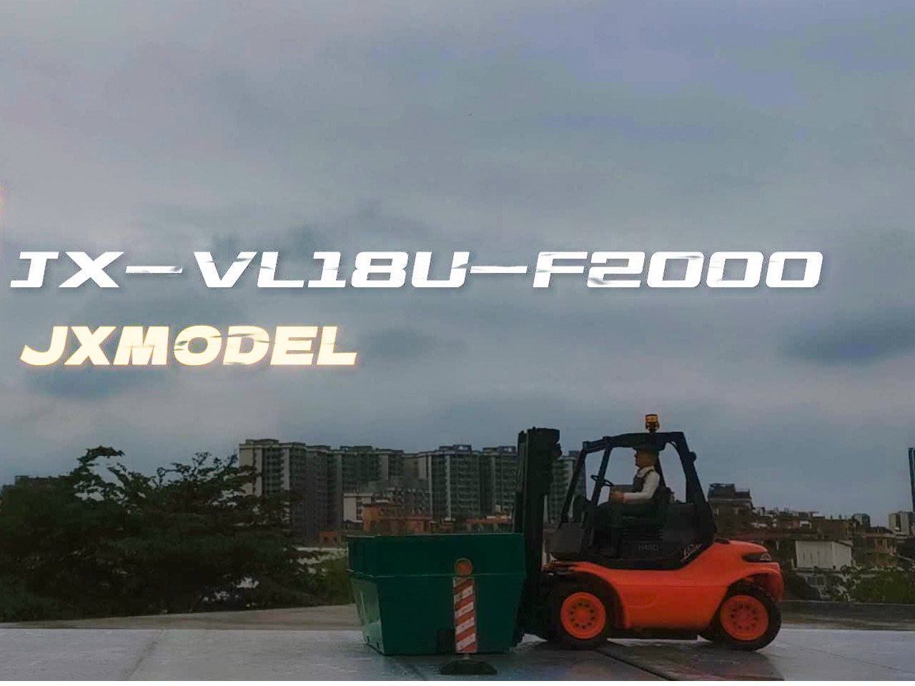 JXmodel Skiploader truck VL18U F2000 with the EX:little loading container
