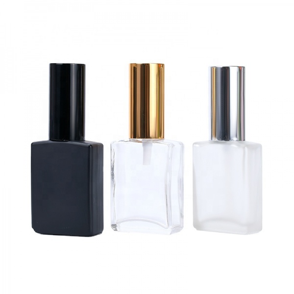 New refillable flat square perfume spray glass bottle 30ml 50ml 100ml