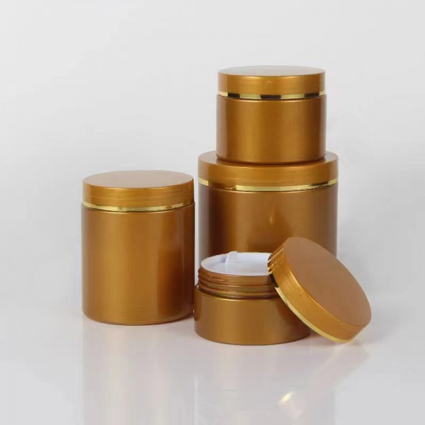  250ml clear amber pink pet plastic cosmetic cream jar with plastic lid