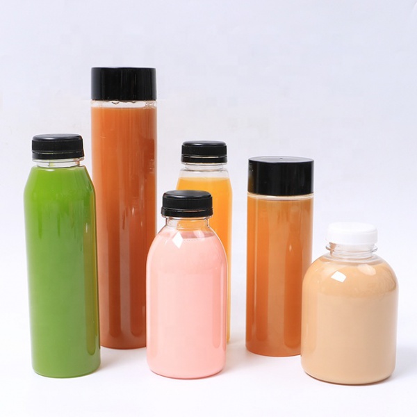recyclable beverage plastic bottle for juice boba tea bottles disposable milk tea bottle