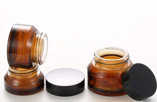 15G/30G/50G Eye Cream Bottle tawny Oblique Shoulder Cosmetic glass jar