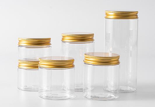 pet plastic wide mouth bottle Clear plastic jar