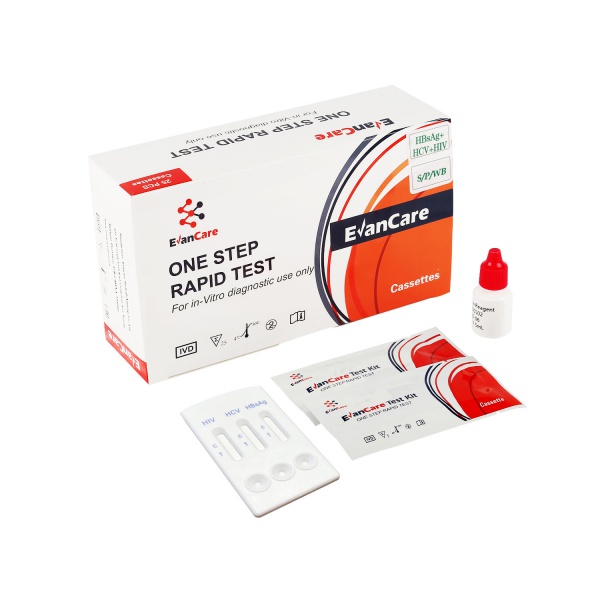 Cassette de test rapide Composite HBsAg/VHC/VIH (WB/S/P)