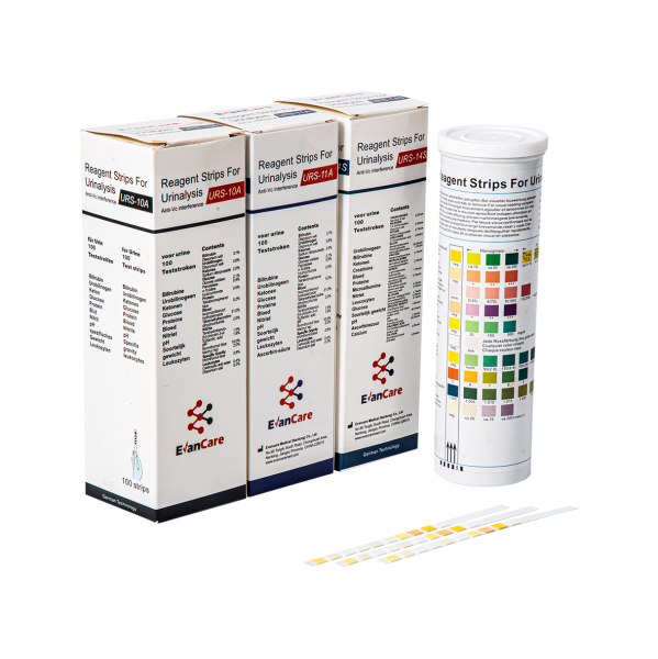 URS-11 (URO/BLD/KET/GLU/PRO/pH/BIL/NIT/SG/LEU/VC) bande de test rapide (Urine)