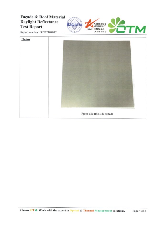 cladding daylight certification