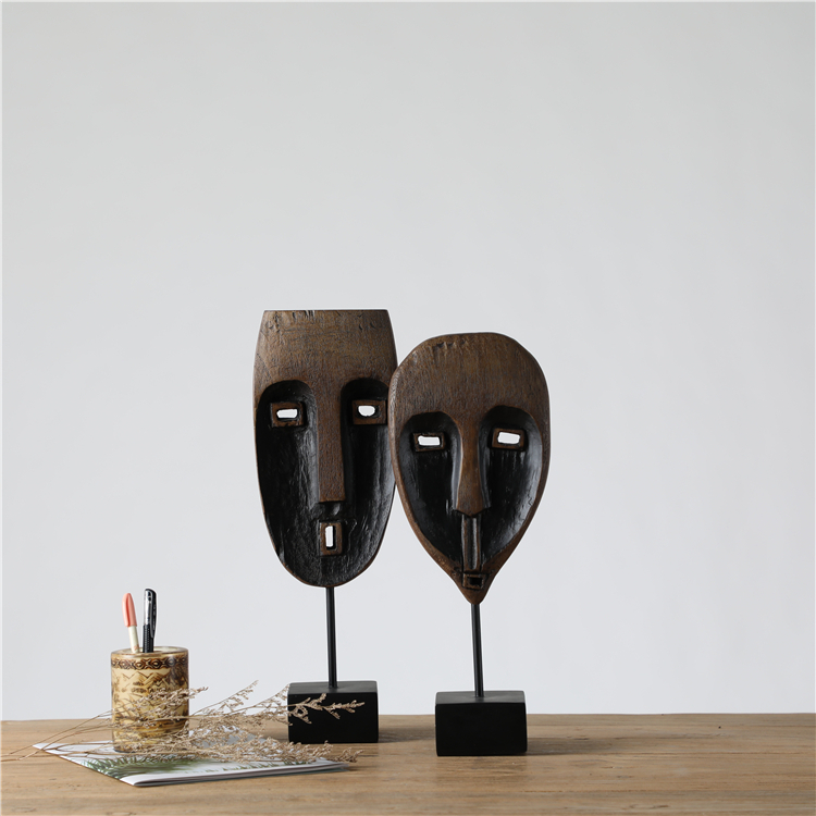 Amusing New Fashion Resin Artificial face sculpture resin faces craft gift