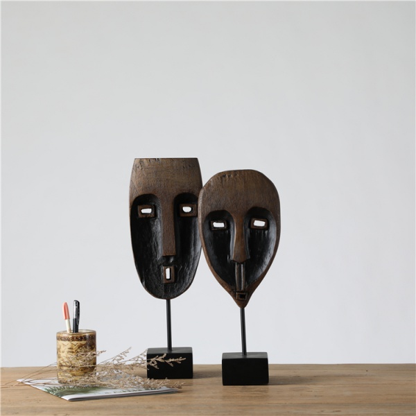 Amusing New Fashion Resin Artificial face sculpture resin faces craft gift