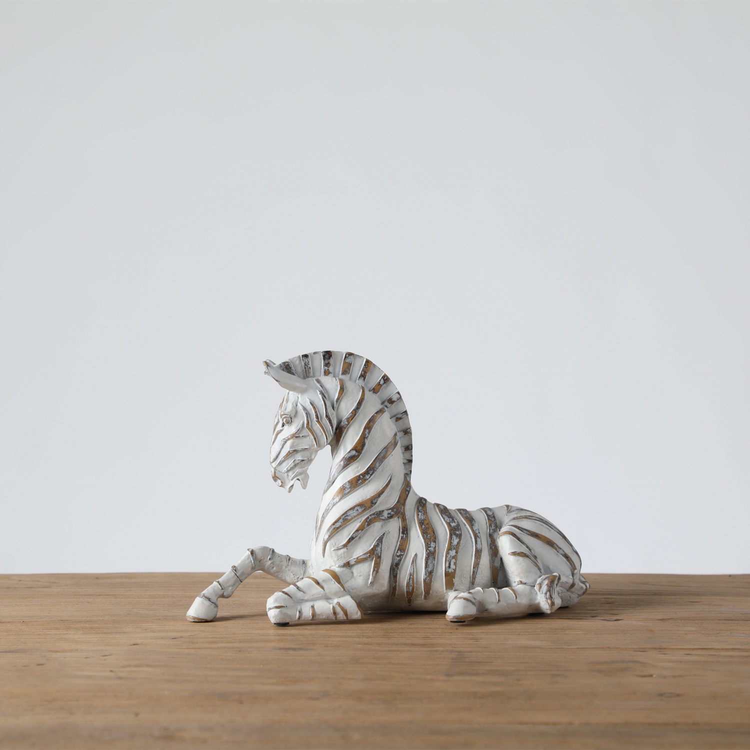 Eco Friendly Rustic Horse Figurines Zebra Animal Sculpture Home Decor