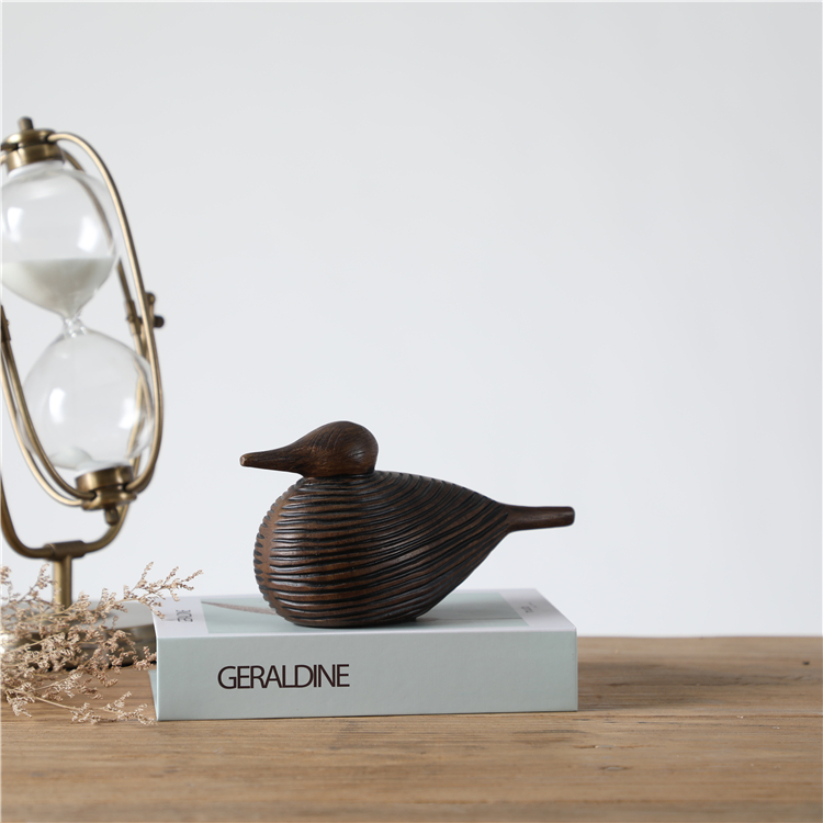 Desktop Ornament Abstract Woodpecker Shape Small Resin Bird Figurine