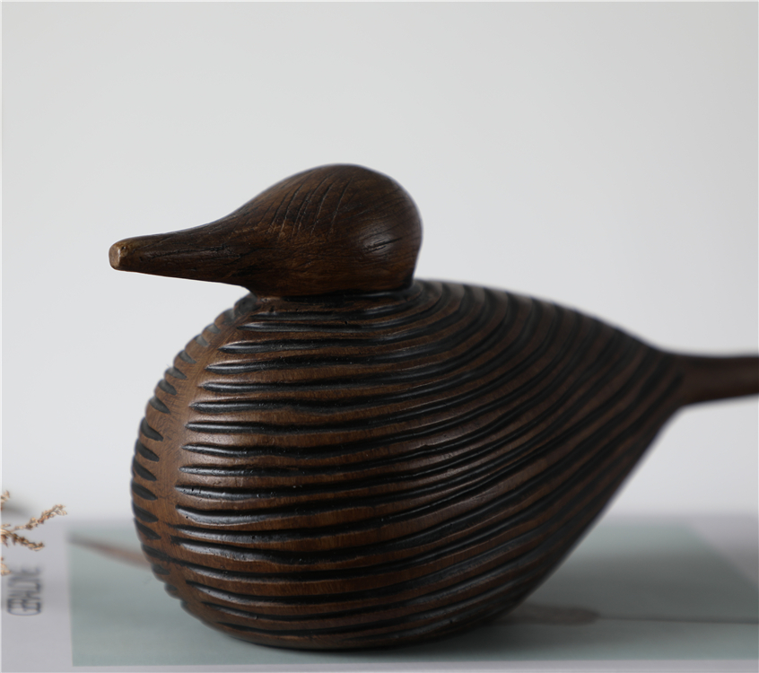 Desktop Ornament Abstract Woodpecker Shape Small Resin Bird Figurine