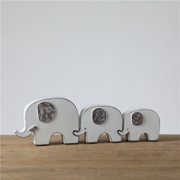 Wholesale White elephant Statue Resin Craft Home Decoration