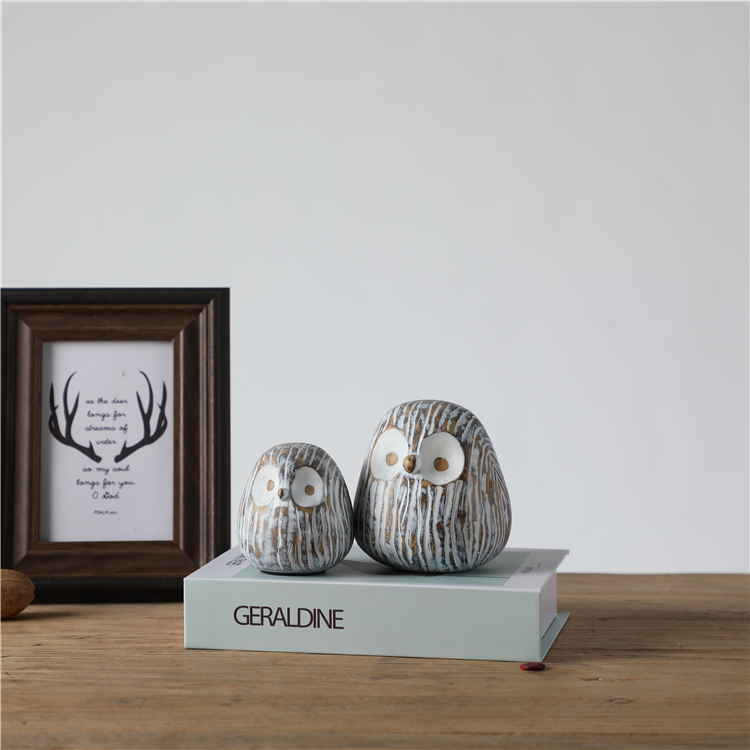 Home Decor Sculpture Pleasant Night Owl Artificial Resin Craft Decoration