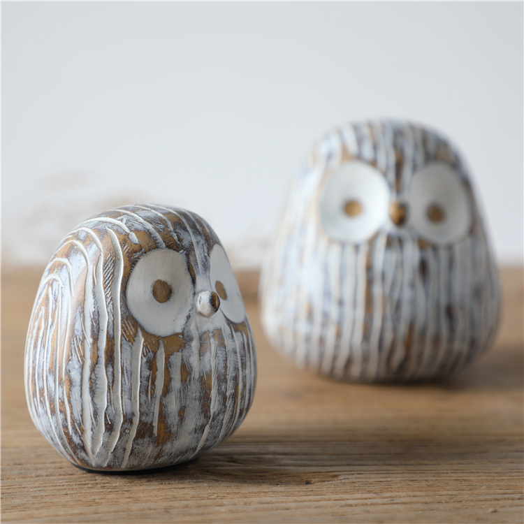 Home Decor Sculpture Pleasant Night Owl Artificial Resin Craft Decoration