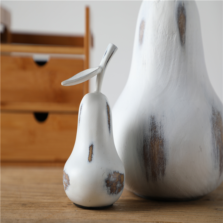 Wholesale Resin Household White Pear Decor Craft Supplies Craft Decoration