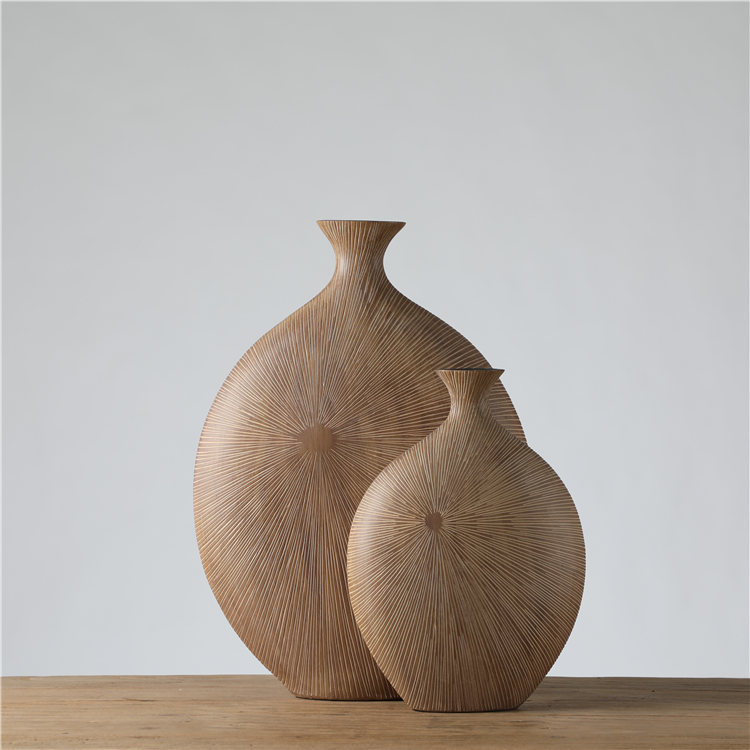 European elegant handmade art resin vase ornaments home decorative custom logo flower vases for wedding centerpieces