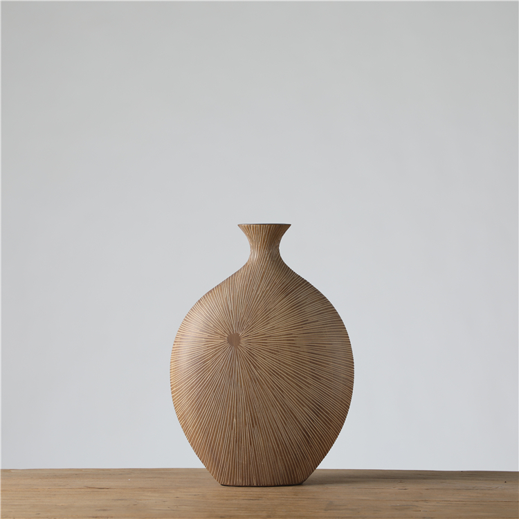 European elegant handmade art resin vase ornaments home decorative custom logo flower vases for wedding centerpieces