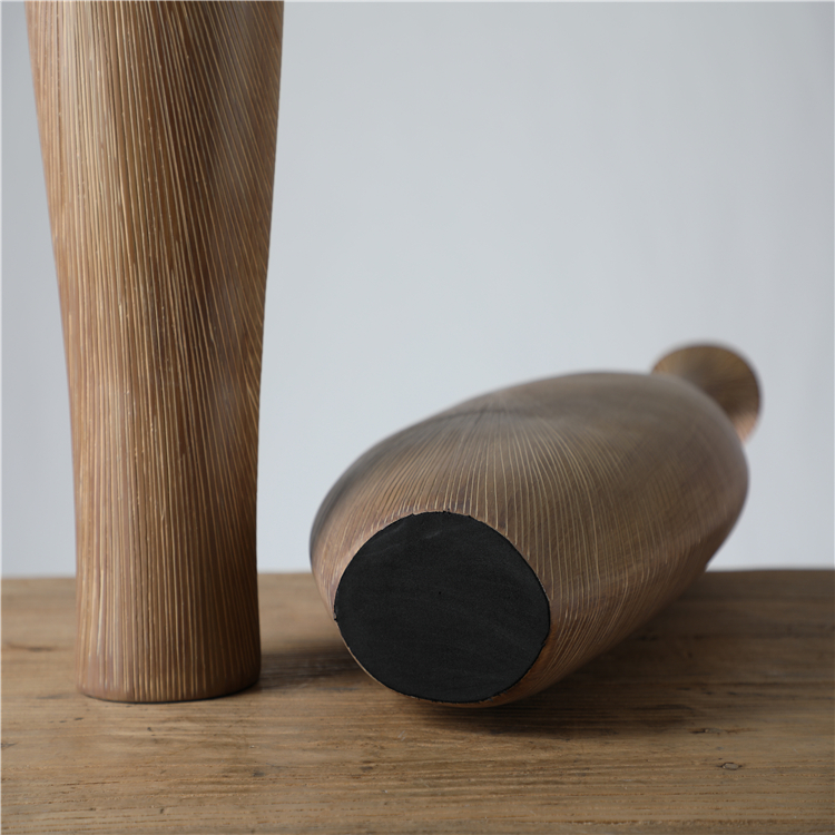 Tabletop Home Decoration Vintage Unique Hand Made Wholesale Wooden Tall Floor Vase