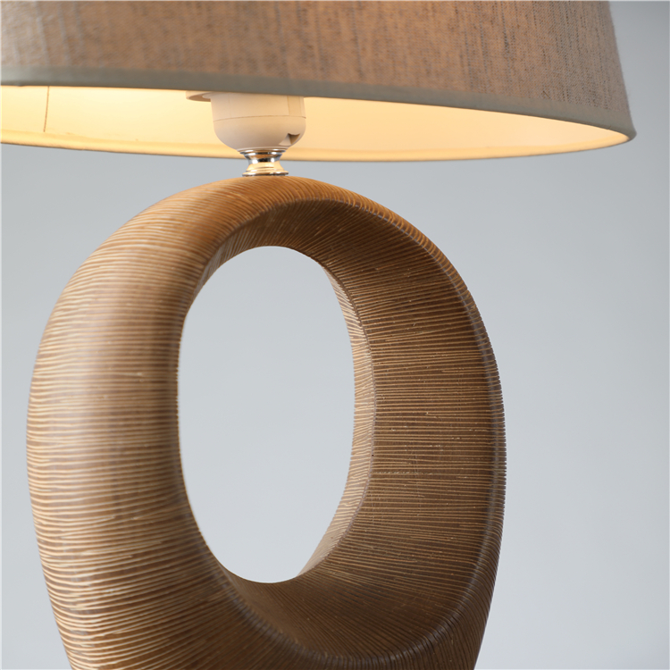 Wholesale home decor modern luxury unique bedroom light fixture resin table bedside lamp