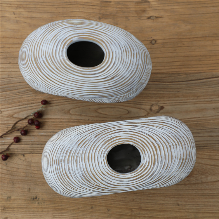 Wholesale Carved decorative table top Decoration Vase By Art Design