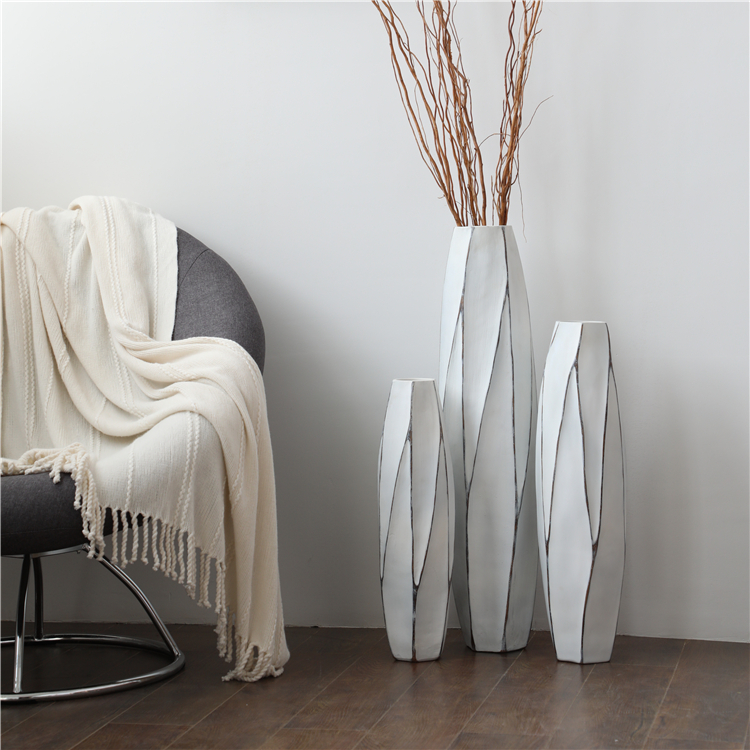 Nordic Style Resin Tall Designer Retro Home Decorative Vase