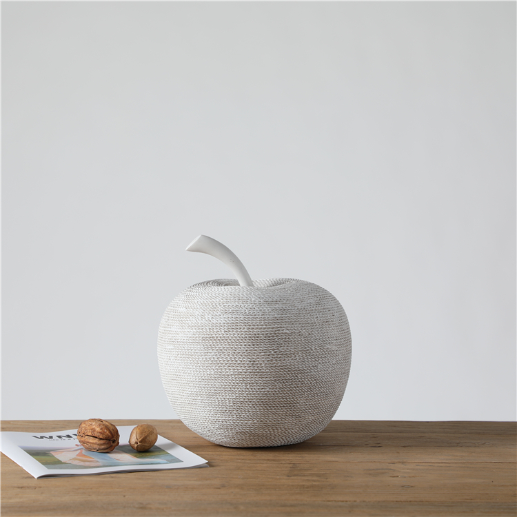 New product home decor creative artificial fruit shaped apple resin craft set