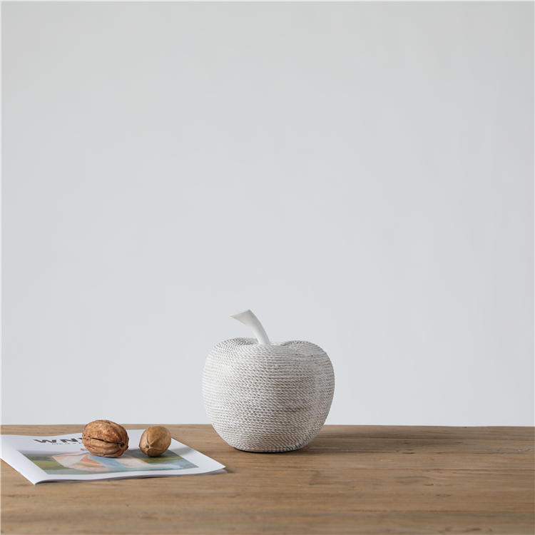 New product home decor creative artificial fruit shaped apple resin craft set