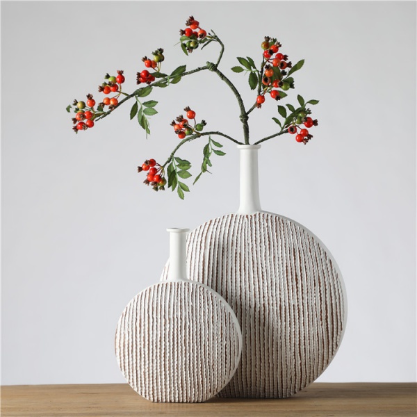 European Style Modern Stand Table Flower White Resin Vase Home Decor