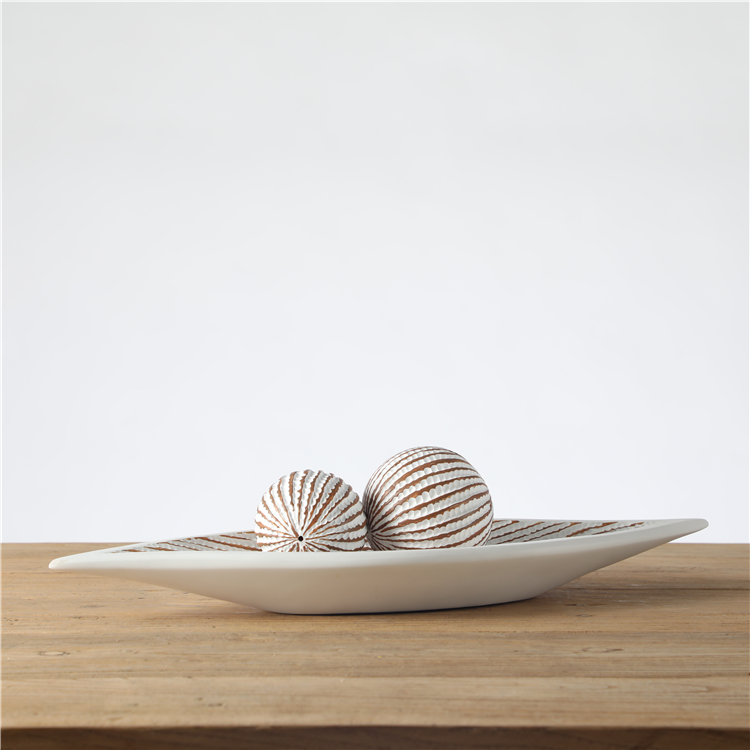 Hot Selling Home Decorative Handmade Craft Resin Tray and Orb