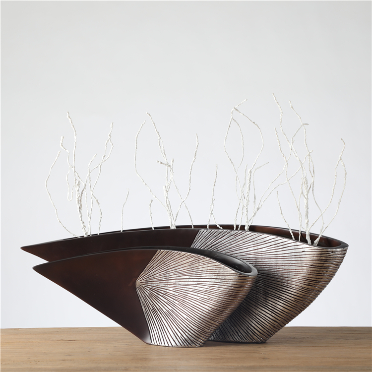 Wholesale Home Decor Durable Polyresin Modern Flower Vase