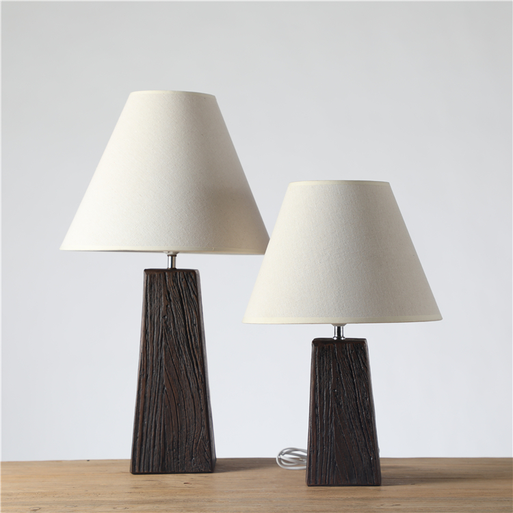 Pretty Morden Indoor Bedroom Energy Saving Polyresin Table Lamp Shade